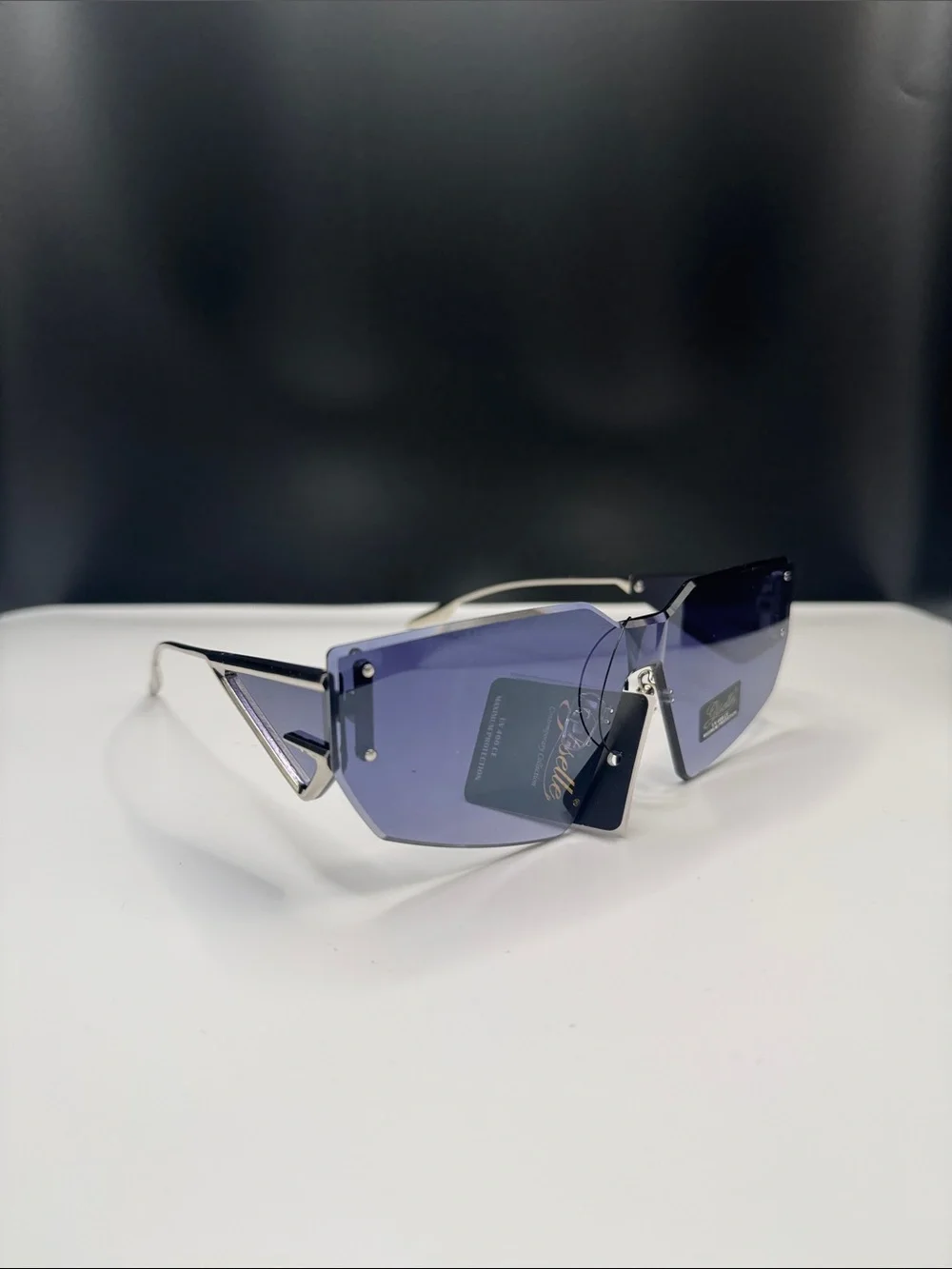 Purple Rimless Shield Sunglasses - Women Accessories